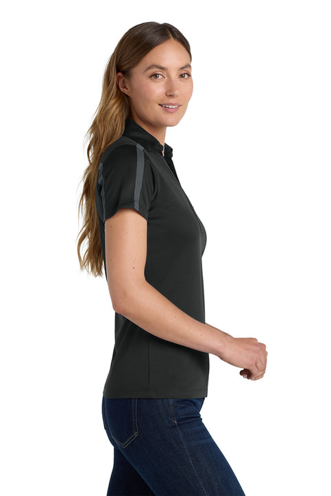 Port Authority® Women's Silk Touch™ Performance Colorblock Stripe Polo